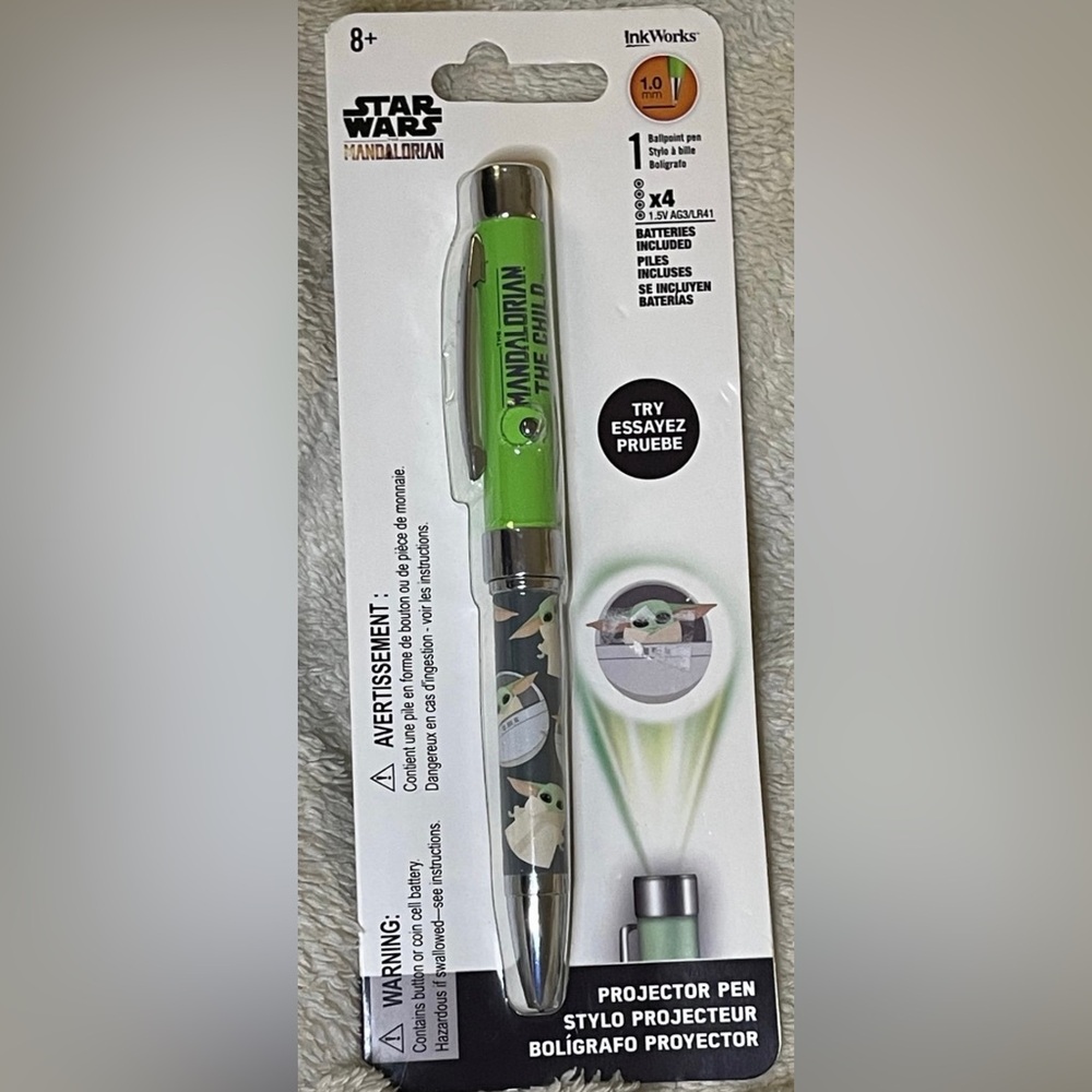 Disney Star Wars The Mandalorian The Child Projector Ball Point Pen Green NEW